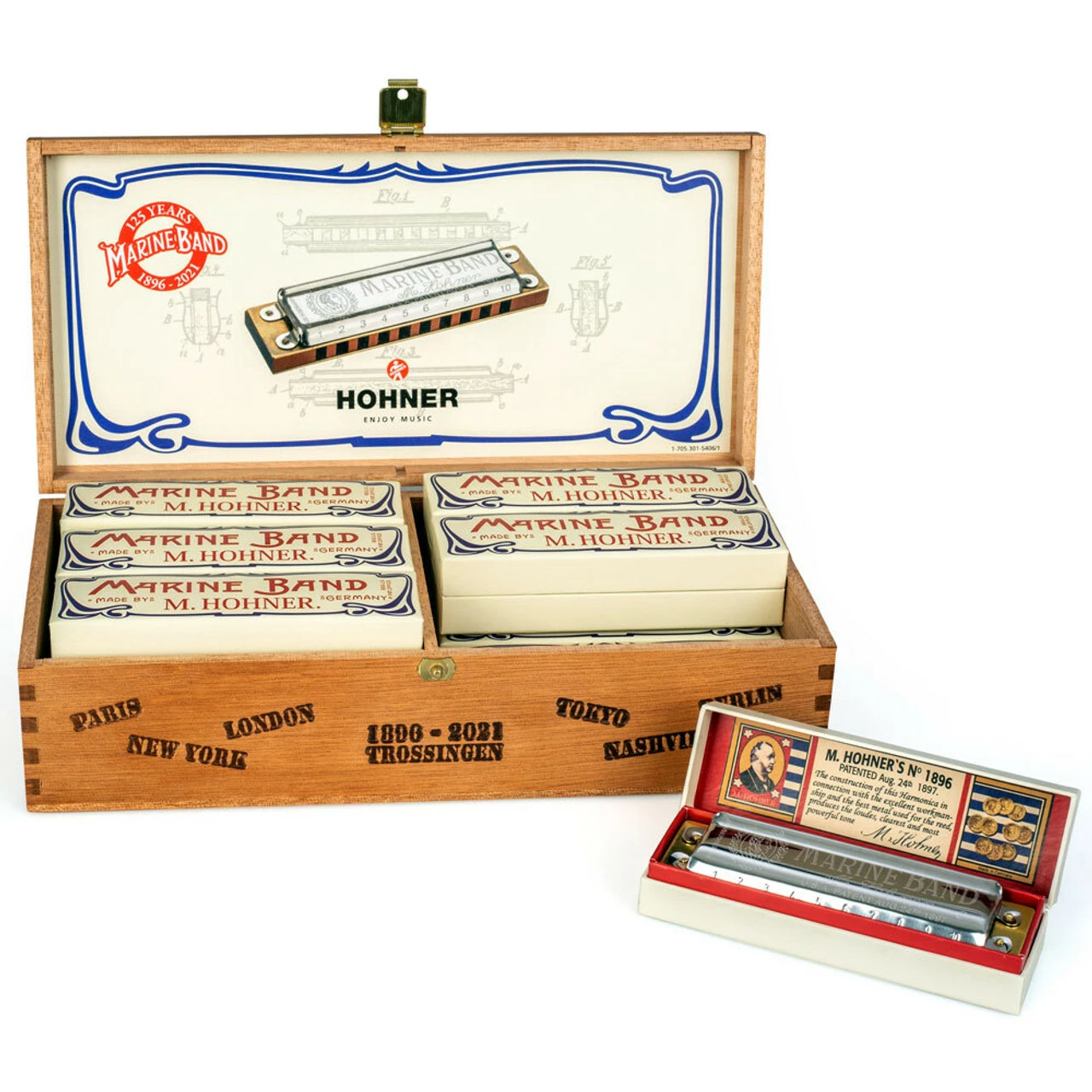 Hohner Marine Band 125th Anniversary Edition Harmonica Counter Display - 12 Pcs 1 Hohner Marine Band 125th Anniversary Edition Harmonica Counter Display - 12 Pcs