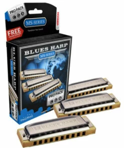 Hohner Blues Harp 3-Pce Harmonica Pro Pack In The Keys C, G, A -Hohner shop 532BOX3 26437.1689589560
