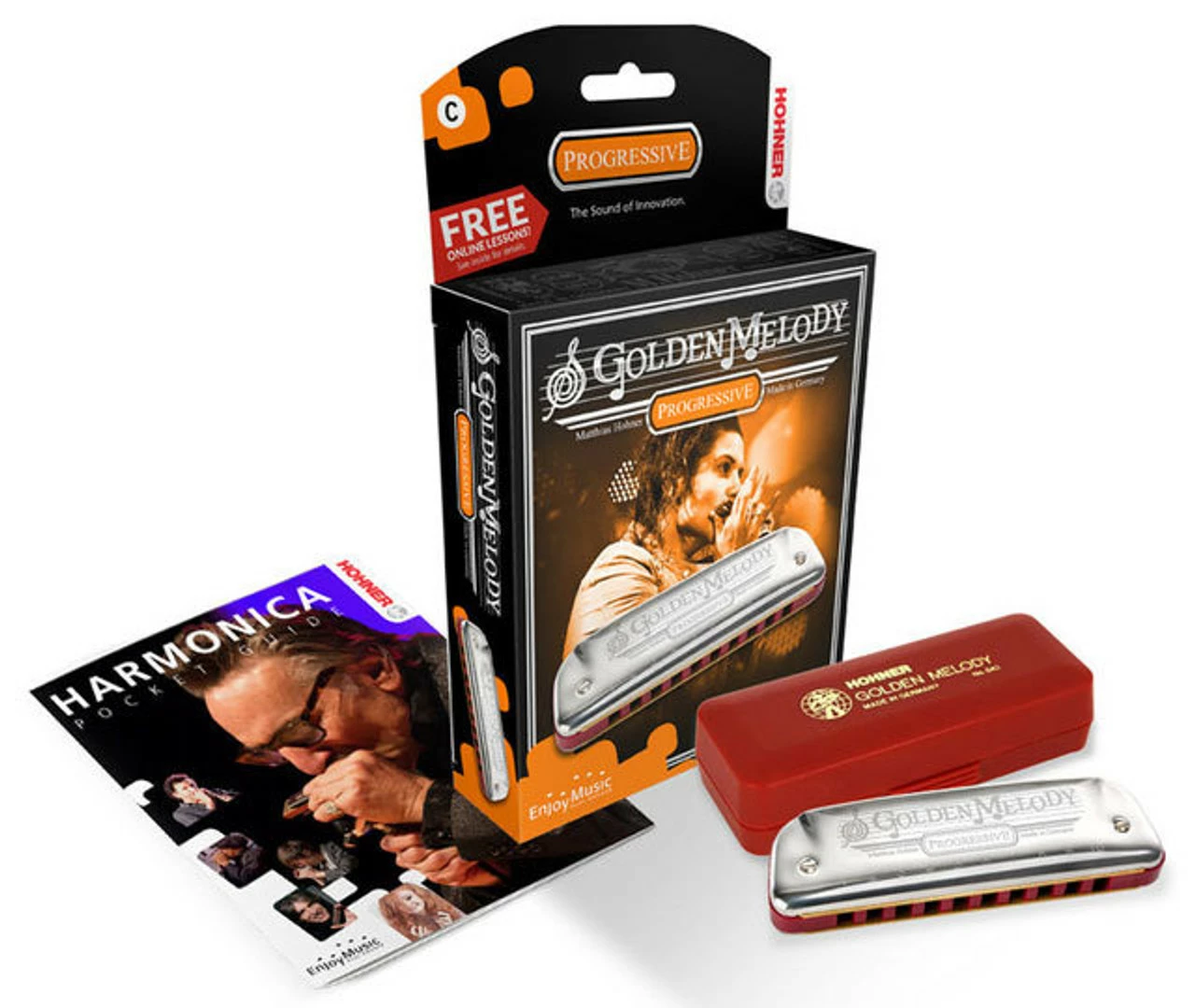 Hohner Progressive Series Golden Melody Harmonica In The Key Of G 1 Hohner Progressive Series Golden Melody Harmonica In The Key Of G
