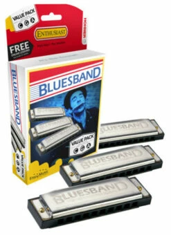 Hohner Blues Band 3-Pce Harmonica Value Pack In The Keys C, G, A 5 Hohner Blues Band 3-Pce Harmonica Value Pack In The Keys C, G, A -Hohner shop 559BOX3 15154.1689589091
