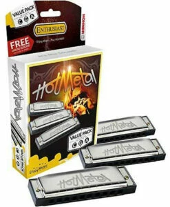 Hohner Hot Metal 3-Pce Harmonica Value Pack In The Keys C, G, A 5 Hohner Hot Metal 3-Pce Harmonica Value Pack In The Keys C, G, A -Hohner shop 572BOX3 75726.1689589123