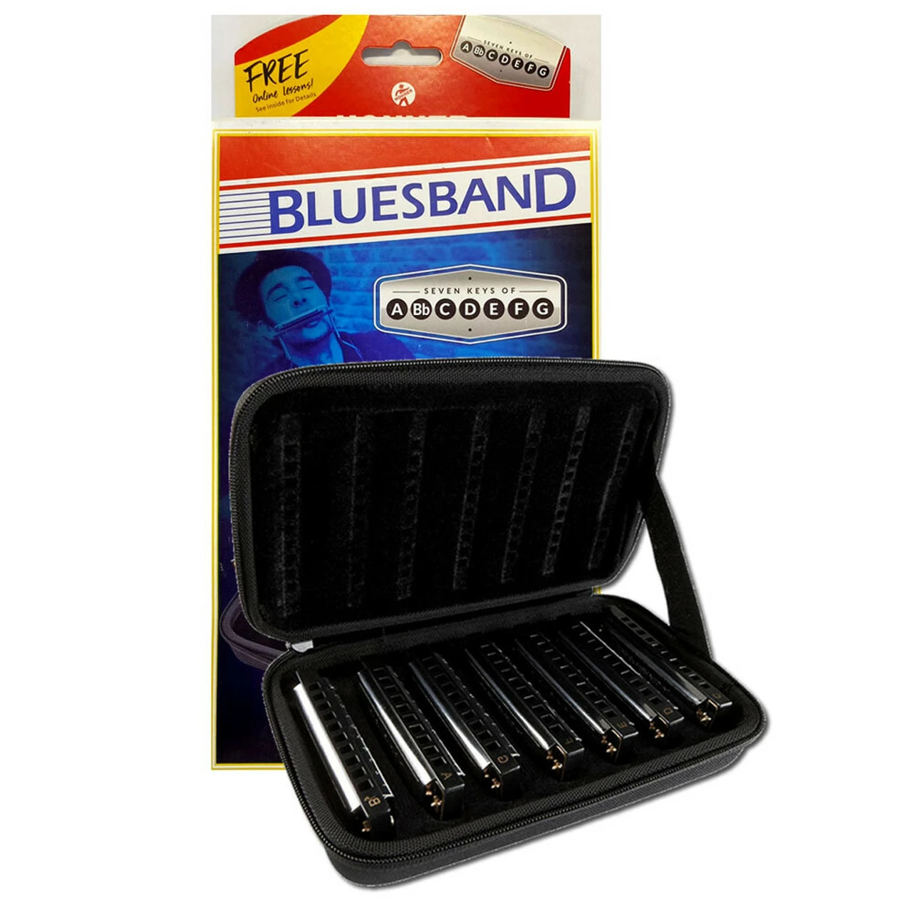 Hohner 7-Pce Bluesband Harmonica Set In The Keys A, Bb, C, D, E, F, G 3 Hohner 7-Pce Bluesband Harmonica Set In The Keys A, Bb, C, D, E, F, G - Image 3